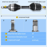 CV Axle Shaft Assembly | Compatible with 2003-2009 Lexus GX470 2010-2022 GX460 2003-2022 Toyota 4Runner Half-Shaft Front Driver or Passenger Side