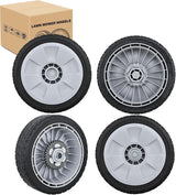 Lawn Mower Wheels Replacement 8 Inch, 2 Rear 42710-VE2-M02ZE and 2 Front 44710-VL0-L02ZA, Honda Lawnmower Wheels fits HRB215 HRB216 HRB217 and More for Self-Propelled Walk-Behind, 4-Pack