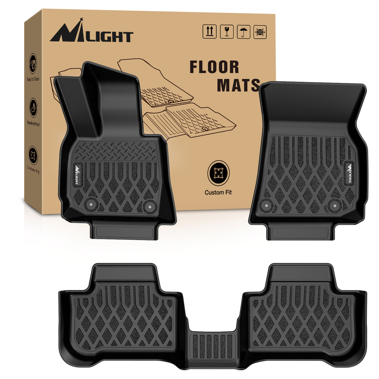 Floor Mat TPE Floor Mats for BMW X3 2025 2026 All Weather Custom Fit Heavy Duty Floor Liners