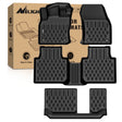Floor Mat TPE Floor Mats for Volkswagen Tiguan 7 Seats 2018 2019 2020 2021 2022 2023 2024 All Weather Custom Fit Heavy Duty Floor Liners
