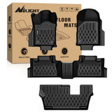 TPE Floor Mats for Dodge Durango 7 Seats 2nd Row Bench Seat 2016 2017 2018 2019 2020 2021 2022 2023 2024 2025 2026 All Weather Custom Fit Heavy Duty Floor Liners