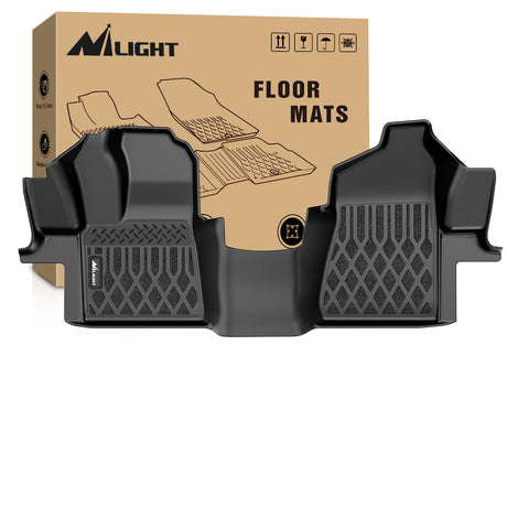 Floor Mat TPE Floor Mats for Ford Transit 150 250 350 350HD w/Carpet Flooring (No for Connect) 2015 2016 2017 2018 2019 2020 2021 All Weather Custom Fit Heavy Duty Floor Liners