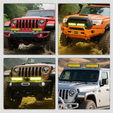 Nilight 2Pcs 12 inch Amber Light Bar Cover