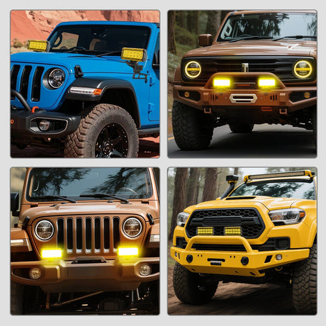 Nilight 2Pcs 6.5 inch Amber Light Bar Cover