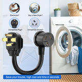 EV Dryer Adapter Cord 30 Amp to 30Amp 4 Prong 125V/250V 7500 Watt Pure Copper Dryers New Outlet Old Plug Conversion Heavy Duty 10 Gauge Wires 14-30P 10-30R 30M/30F