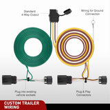 4 Pin Trailer Wiring Harness Kit 56094 Vehicle Side Custom for 2010 2011 2012 2013 2014 2015 2016 2017 Chevy Equinox GMC Terrain Trailer Light Harness w/o Factory Tow Package