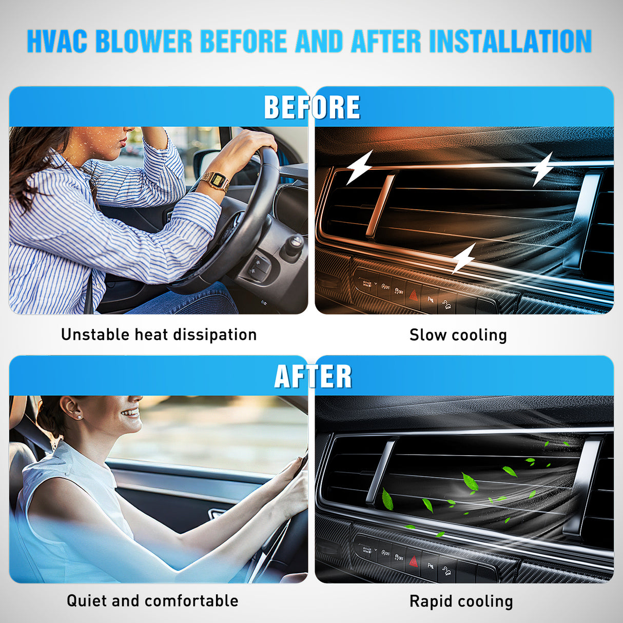 Nilight AC Heater Blower Motor Fan Assembly Fit for Toyota Corolla 2009-2018(Only for AUTO A/C), Prius 2010-2015, Prius V 2012-2017 (for 3 Prong Connect Only) Replace#87103-02210 700249