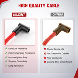 Wiring Harness Kit Spark Plug Wire 10.5 mm Straight Boots High Performance Ignition Wire Compatible with Chevy SBC BBC 305 350 454 Electronic V8 Engine with HEI Distributor