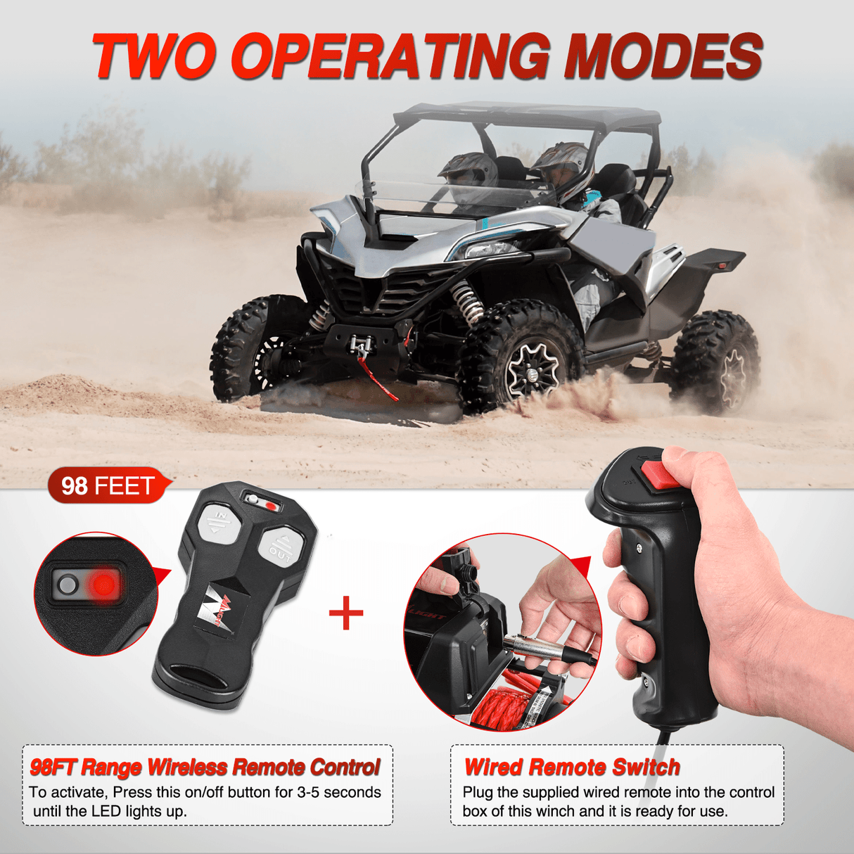 winch hook 13500 lb ATV/UTV Electric Winch Kit With Synthetic Winch Rope