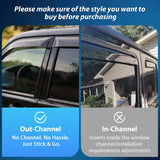 Rain Guards Rain Guards for Jeep Grand Cherokee 2011-2021 5 Seats-SUV, Not for Jeep Grand Cherokee L 6 Seats-SUV, Outside Mount Window Visors, Smoke Tinted Deflectors for Rain & Ventilation, 4PCS