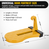 Nilight Car Door Step for Roof Access Universal Car Step Hook for Roof SUV Trucks Folding Aluminum Alloy Vehicle Door Latch Step Pedal With Glass Breaker Safety Hammer, Max Load 400lbs, 2 Pack Yellow