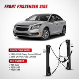 Nilight 751-740 Power Window Regulator with Motor for Front Passenger Side Compatible with Chevy Cruze 2012 2013 2014 2015 2016 Chevy Cruze Limited Front Right Side