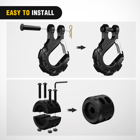 winch hook 3/8 inch Grade 70 Winch Hook Black