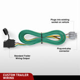 4 Pin Trailer Wiring Harness 55441 Custom for 2005 2006 2007 2008 2009 2010 2011 2012 2013 2014 2015 2016 2017 2018 2019 2020 2021 2022 2023 2024 Nissan Frontier Xterra Pathfinder Suzuki Equator