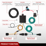 Nilight 4 Pin Trailer Wiring Harness Kit 56490 Vehicle Standard 4 Way Connector Custom for 2023 2024 2025 Kia Telluride LX Telluride S Simple Fit Tow Hitch