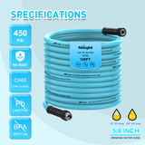 Nilight RV Parts RV Water Hose 100FT Garden Drinking Hoses with Storage Bag Leakproof Anti-Kink 5/8 Inch Inner Diameter Flexible Lightweight Freshwater Hose for RVs Campers Travel Trailer Boat Car Wash Accessories