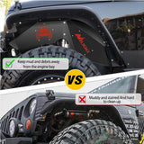 Front Inner Fender Liners For 2007 2008 2009 2010 2011 2012 2013 2014 2015 2016 2017 2018 Wrangler JK & JKU Unlimited