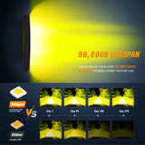 Nilight 33 Inch LED Light Bar 256 LED Chips Yellow Beam Curved Triple Row Fog Light Spot Flood Combo High Power LED Driving Lights Off Road Lights for Trucks SUV UTV ATV Truck Van 4x4 Boat