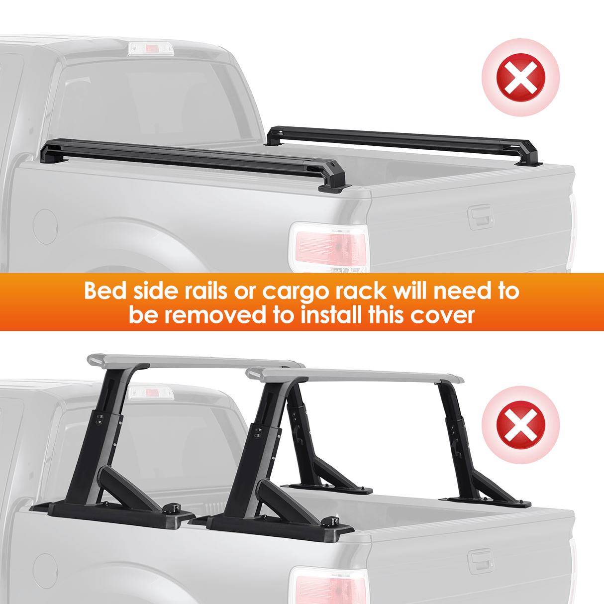 Nilight 4.5ft Soft Roll Up Truck Bed Cover for Ford Maverick 2022 2023 2024 2025