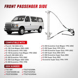 Nilight 741-587 Power Window Regulator/Motor Front Passenger Side Compatible with 2003-2014 Ford E150 E250 Econoline E350 E450 E550 Super Duty 2005 2006 2007 2008 2009 2010 2011 2012 2013 2014