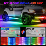 Led light Strip 6Pcs Golf Cart Underglow Light Kit for EZGO Yamaha Club Car