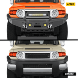 2007-2014 Toyota FJ Cruiser Front Bumper Winch Plate Offroad 120W Light Bar 18W LED Light Pods 2 D-Rings