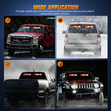 Nilight 144 LED Strobe Traffic Advisor Light Bar Red White with Controller 2 in 1 Automotive Emergency Warning Flashing Police Windshield Lights Bars for Cars Tow Plow Trucks Construction Vehicles