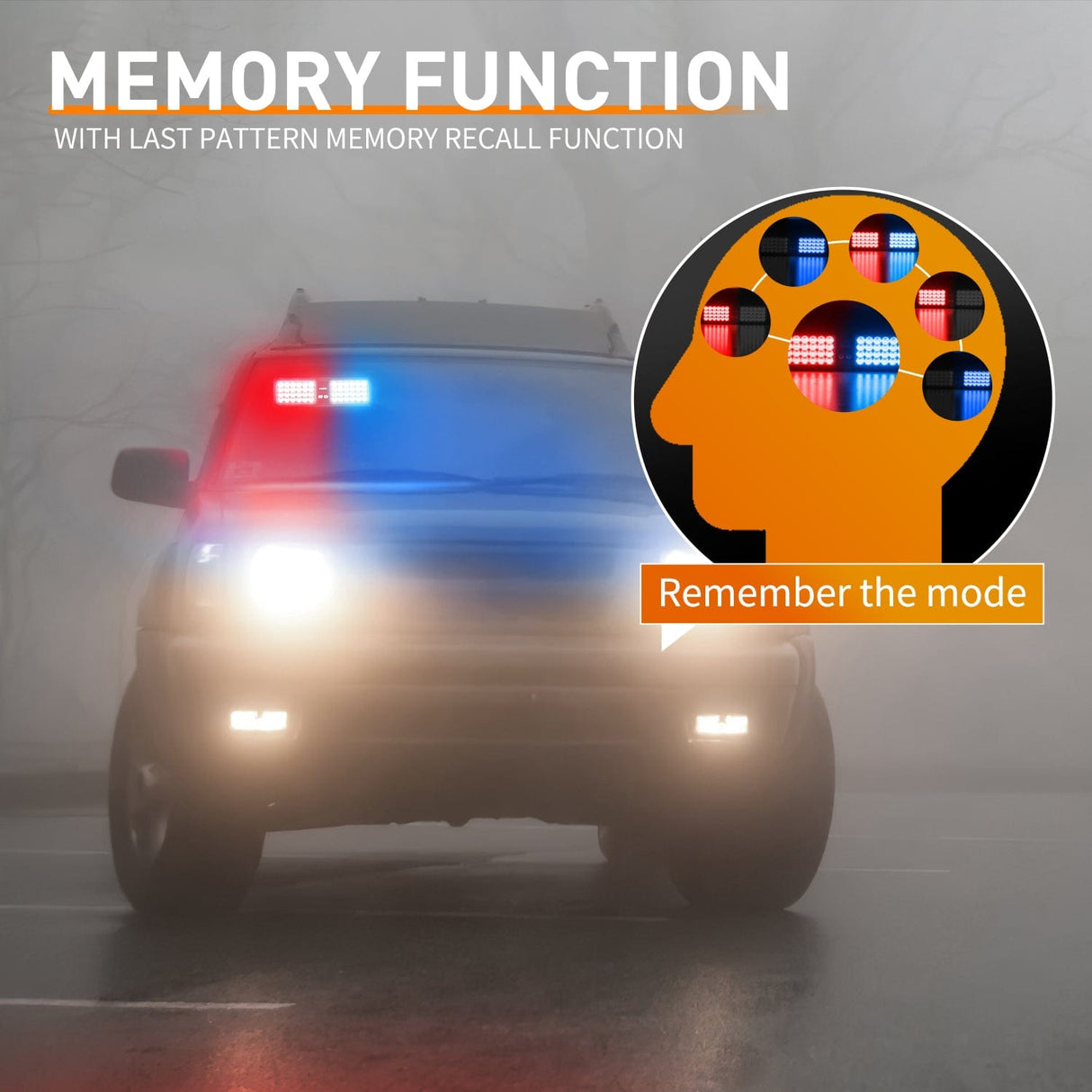 led strobe light 48 LED Red Blue Emergency Warning Strobe Lights