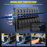 Nilight 8 Gang Rocker Switch Panel Waterproof Pre-Wired Marine with Resettable Circuit Breaker LED Backlight 5A 10A 15A Breakers 12V 24V ON Off 3 PIN Toggle Switches for Car Truck Boat RV