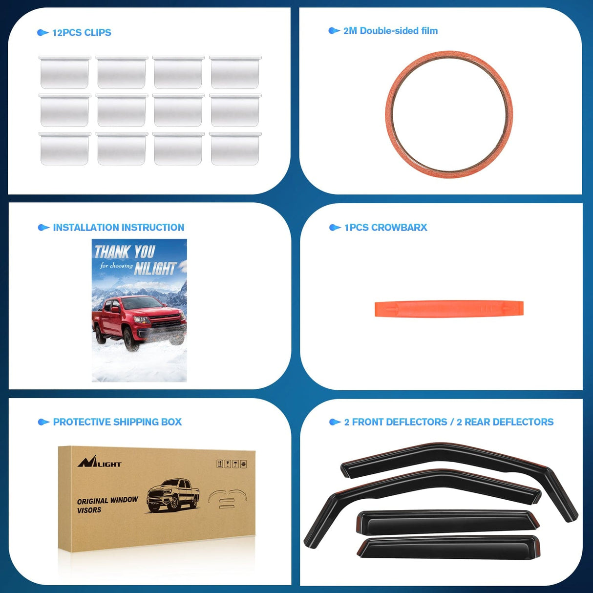 Rain Guards Rain Guards for Chevy Blazer 2019 2020 2021 2022 2023 2024 2025 Window Deflectors, Vent Window Visors-4pcs