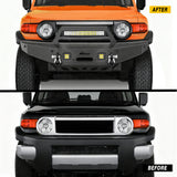 2007 2008 2009 2010 2011 2012 2013 2014 Toyota FJ Cruiser Front Bumper Winch Plate Offroad 120W Light Bar 18W LED Light Pods 2 D-Rings