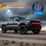 Led Strobe Light 4PCS 24LED Emergency Strobe lights 12V 24V Red Surface Mount Grille Hazard Safety Warning Light Sync Feature Side Flashing Marker Flash for Car Truck Campers