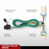 4 Pin Trailer Wiring Harness 55359 Vehicle Side Custom for 1998 1999 2000 2001 2002 2003 2004 Chevrolet S10 GMC Sonoma Isuzu Hombre Trailer Light Harness Tow Hitch Wiring
