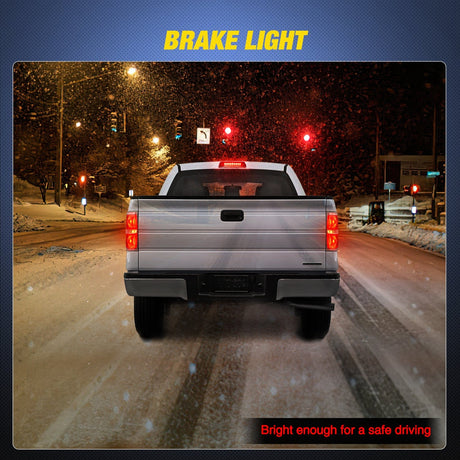 Nilight 2009-2014 Ford F150 Third Brake Light Clear Lens