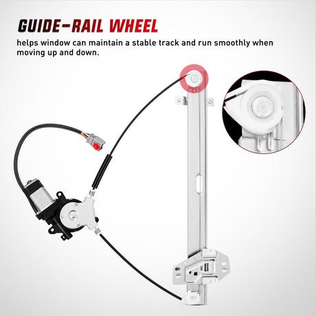 Nilight 748-131 Power Window Regulator and Motor Front Driver Side Compatible with Honda Element 2003 2004 2005 2006 2007 2008 2009 2010 2011,Front Left Side