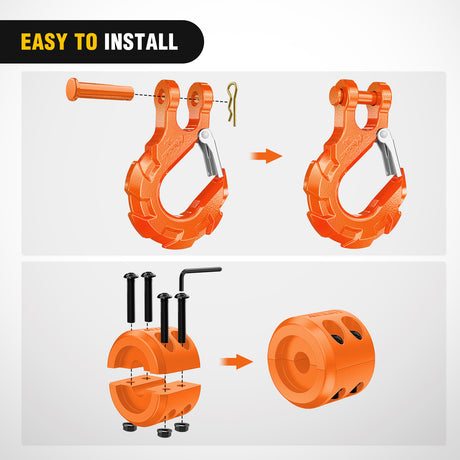 winch hook 3/8 inch Grade 70 Winch Hook Orange