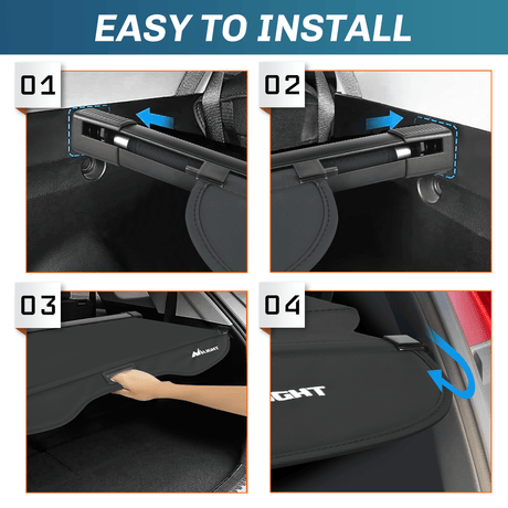 Nilight 2013-2019 Ford Escape Retractable Trunk Cargo Cover With Trunk Storage Net