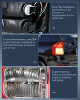 Nilight Taillight Assembly Compatible with 2011 2012 2013 Jeep Compass Tail Light OE Style Rear Lamp Replacement Driver Side w/Bulbs