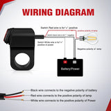 Vehicle Parts & Accessories Motorcycle Handlebar Switch Plug and Play 12V ATV Light Switches Dual Push Button Waterproof ON Off for UTV Driving Lights Fits 22mm Handlebars