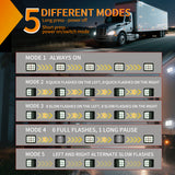 Nilight 12LED Magnetic Wireless Trailer Lights 2PCS Rechargeable Portable Hazard Beacon Warning Light White Emergency Strobe Light for Trucks Trailers Vehicles Cars Bus Surface Mount