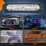 Nilight 4PCS 6 LED Purple Emergency Warning Strobe Lights