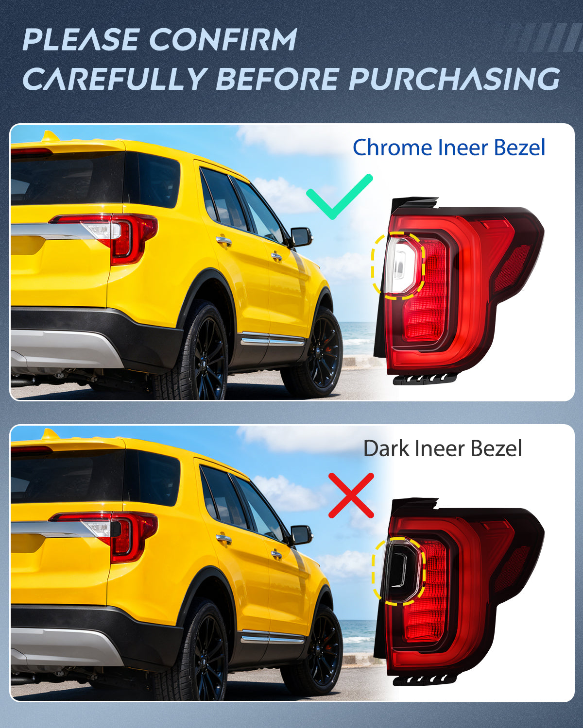 Taillight Assembly Compatible with 2020 2021 2022 2023 GMC Acadia Tail Light Replacement OE Style Passenger Side with Bulbs