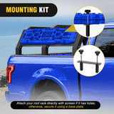 Off-Road Recovery Traction Boards For 4WD 4X4 with Jack Lift & Carry Bag (Blue) Nilight
