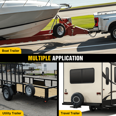 Trailer Hitch Spare Tire Carrier Mount Stake Pocket Boat 3-Nuts Trailer Bracket Utility Trailer Accessories Fits 4 & 5 & 6 Lugs Trailer Wheels on 4Inch 4.5Inch 4.75Inch 5Inch 5.5Inch and 6Inch Bolt Patterns 150 Lbs