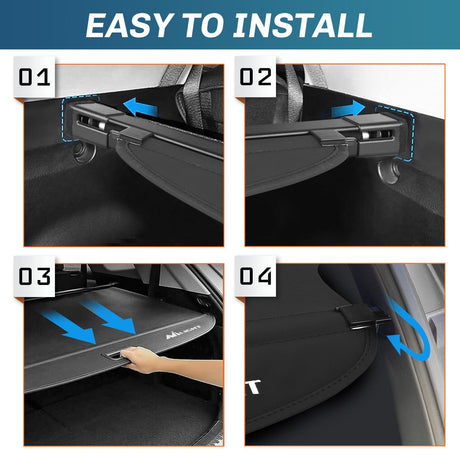 Nilight Trunk Cargo Cover for Subaru Crosstrek Impreza 2018 2019 2020 2023 2024, Retractable Security Shade Rear Cargo Cover, with Trunk Storage Net, 1-Pack
