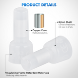 Nilight 300PCS CE5 Closed End Crimp Terminal 12-10 Gauge Nylon Insulated Closed End Wire Cap Wire Connectors Crimp Cap Terminals Connectors for Automotive Car Truck Boats Marine Electrical Wiring