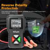 Nilight Car Battery Tester 6V 12V 24V Accurate Digital Auto Analyzer 100-2000 CCA Voltage SOH SOC Internal Resistance Test for Cars Trucks SUV ATV Boats Motorcycles Vehicle