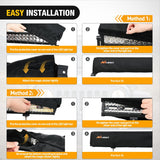 LED Light Bar Cover 22 Inches Black Nylon Protective Sleeve Universal Fit Straight and Curved Bar Waterproof Dustproof Scratch-Proof Light Cover for Driving Off Road Lights