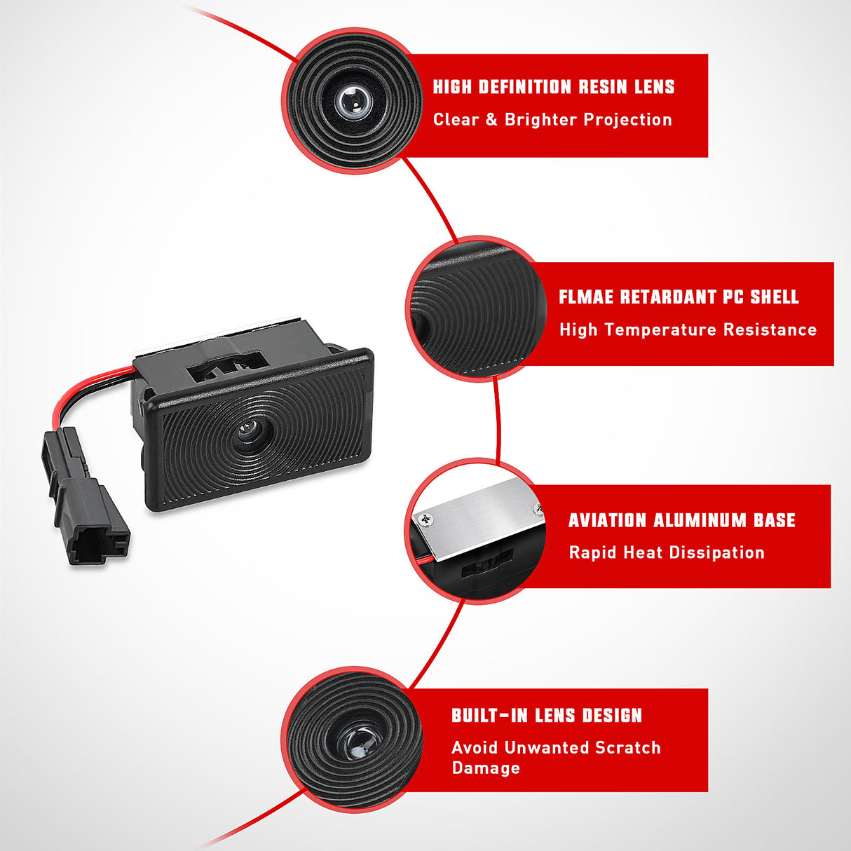 Nilight Door Projector Puddle Lights Compatible with Tesla Model 3/Y/S/X, Welcome Courtesy Step Door Interior Lamps Super Bright, 2-Pack