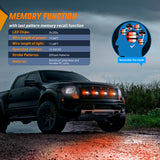 Nilight 4PCS LED Strobe lights 12V 24V Sync Feature Red White 24LED Emergency Hazard Warning Lights with Controller Hard Wire or Cigarette Lighter Plug for Car Truck RVs Campers